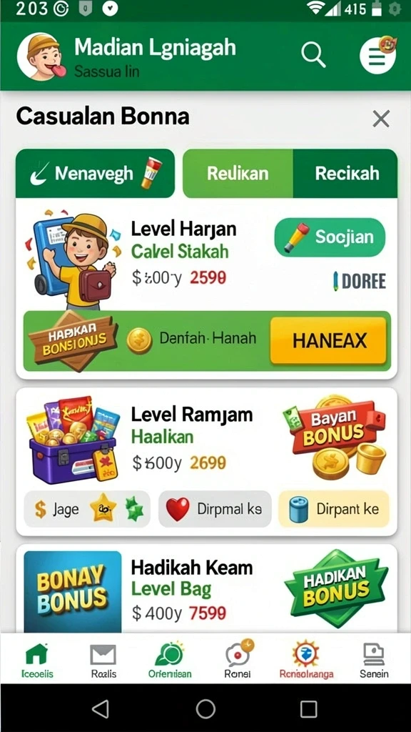 Setiap level menantang dengan misi yang menarik.