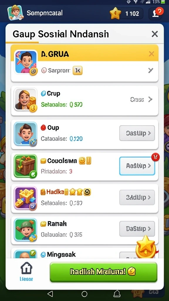 Gambar kedua memperlihatkan level yang penuh tantangan dan rintangan.