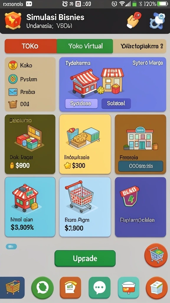Tampilan menu utama yang menarik dan mudah digunakan.