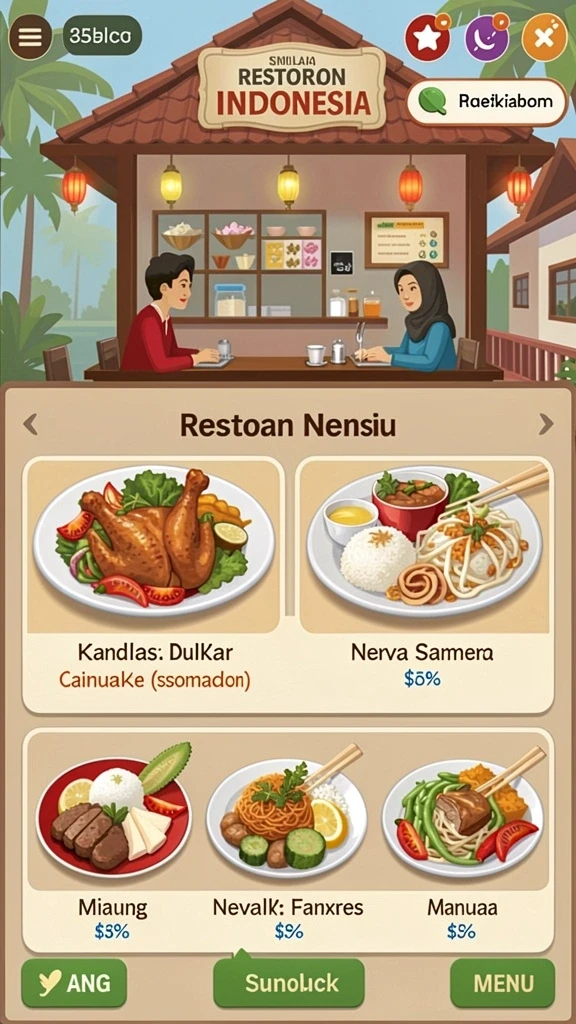 Screenshot menampilkan aksi karakter dalam tingkat lanjut.