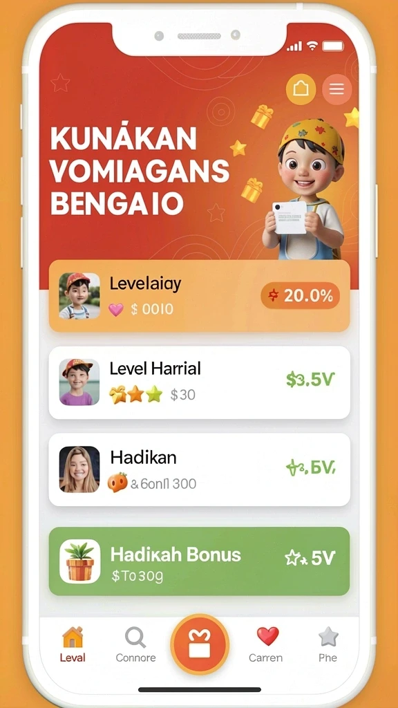 Screenshot menampilkan antarmuka permainan yang menarik dan interaktif.