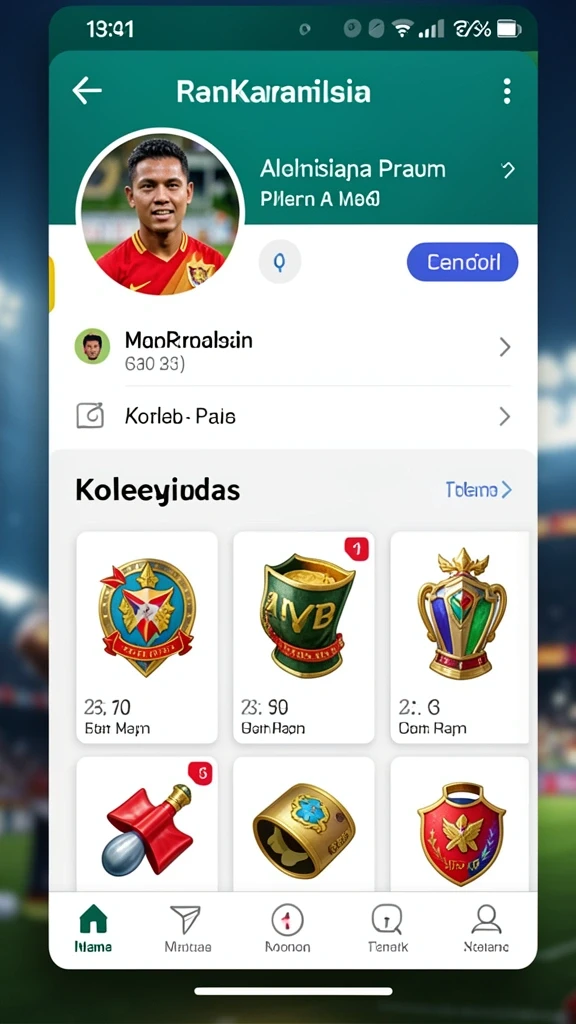 Tampilan papan permainan yang menarik dan interaktif.