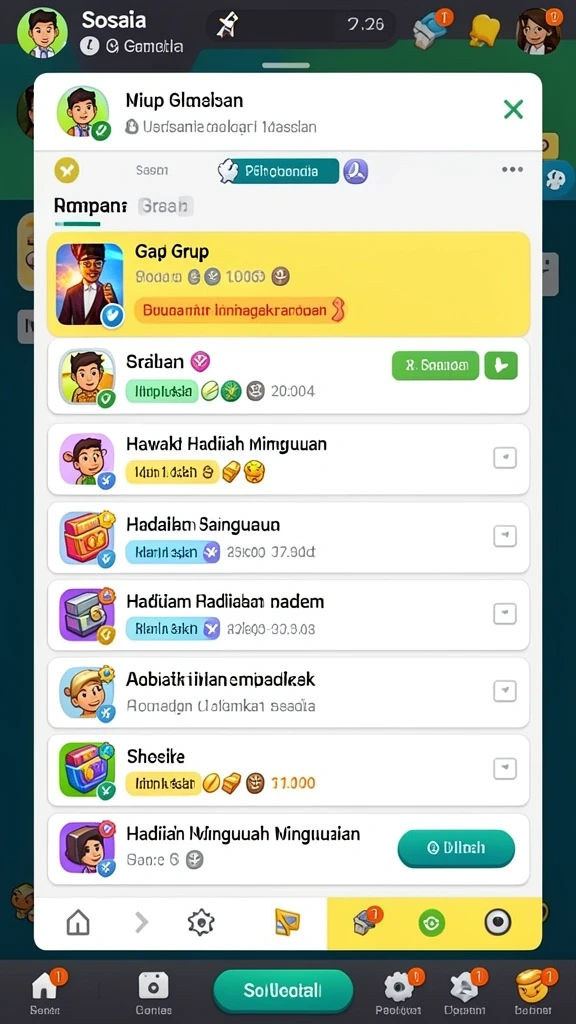 Screenshot menunjukkan karakter utama dengan grafis yang cerah.