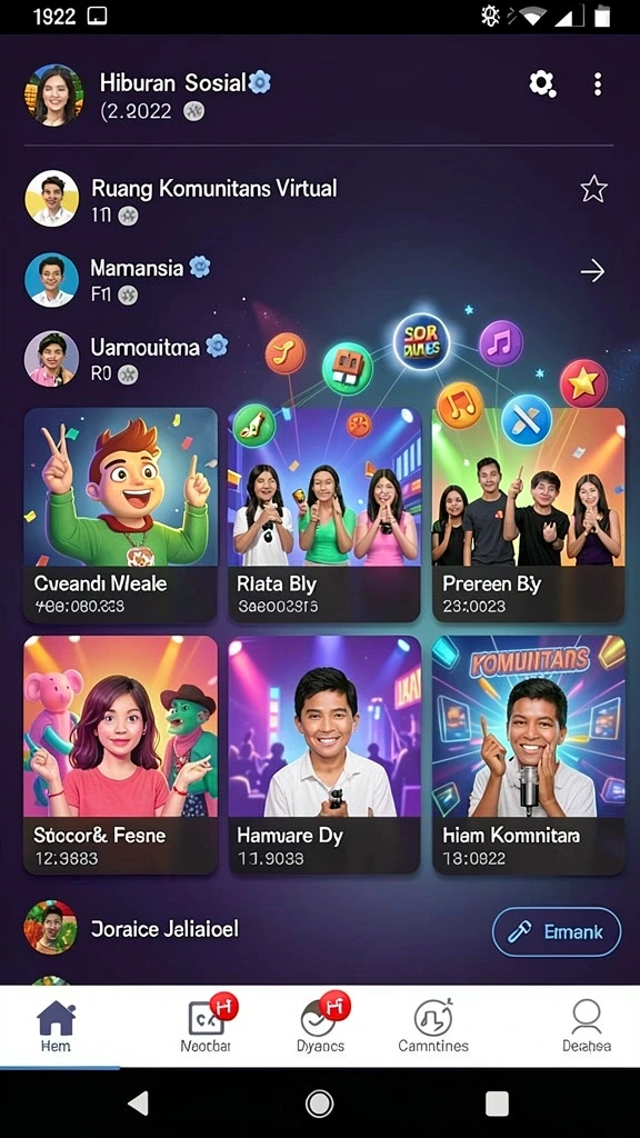 Tampilan awal game yang memukau dan menarik.
