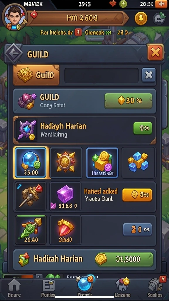 Tampilan karakter samurai yang detail dan menarik.