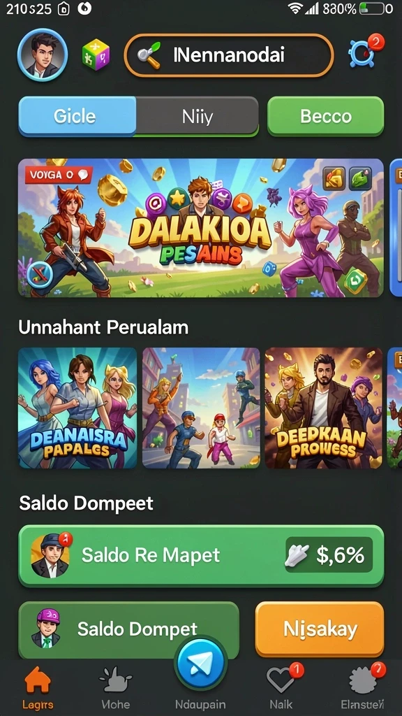 Sistem level yang menantang dan menarik.