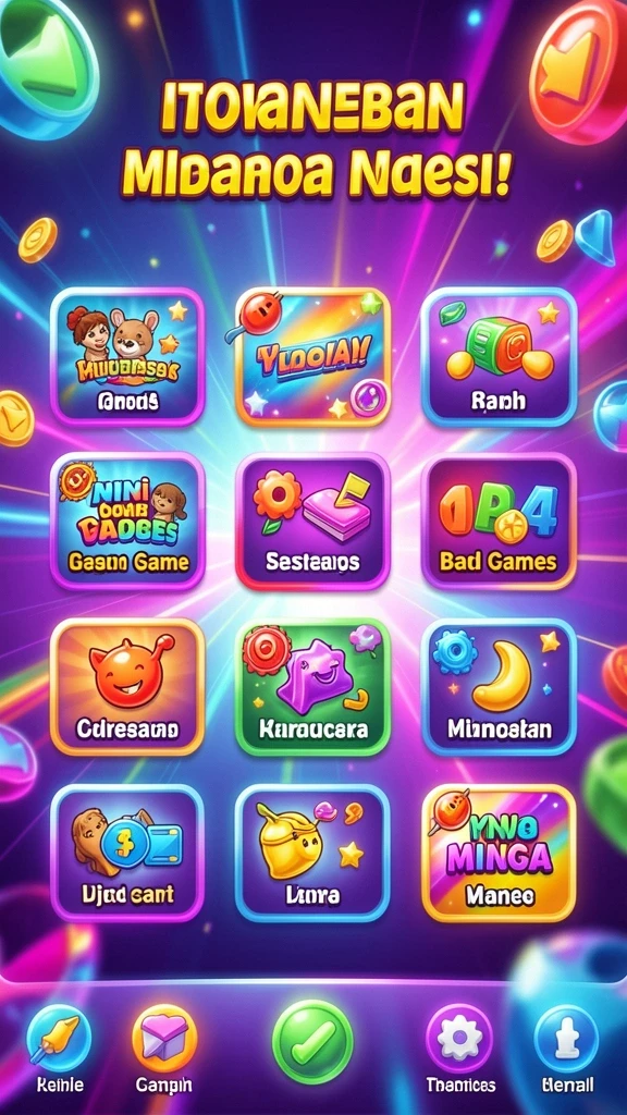 Beragam pilihan game menarik yang selalu diperbarui.