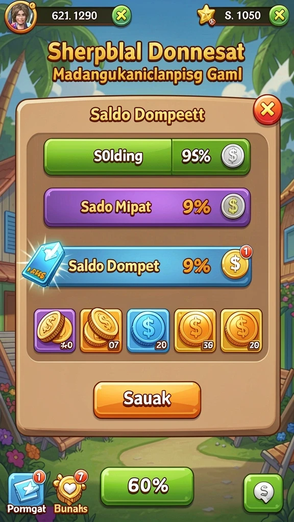 Menu utama W67 yang memukau dengan tampilan intuitif.